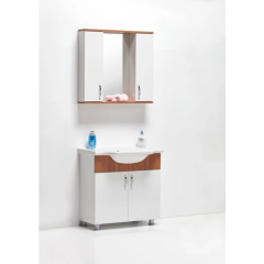 Saydam Royal 80 cm Mdf Teak Beyaz Banyo Dolabı