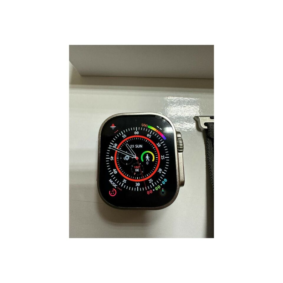 Laxsam H11 Ultra Plus 49MM Menüde Pusula 3 Kordonlu Akıllı Saat