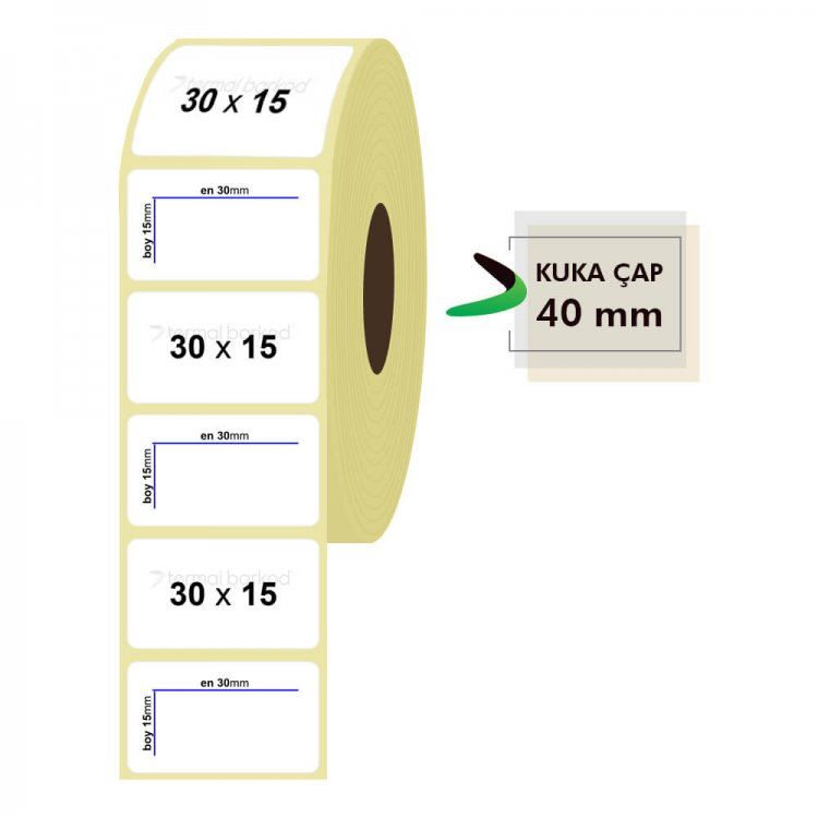 15x30 (3000 lü) ECO Termal Etiket