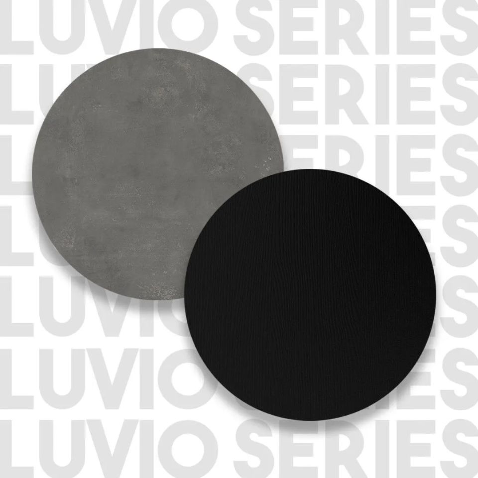 Yurudesign Luvio LV31-RL Beton-Siyah Metal Ayaklı Kapaklı Orta Sehpa