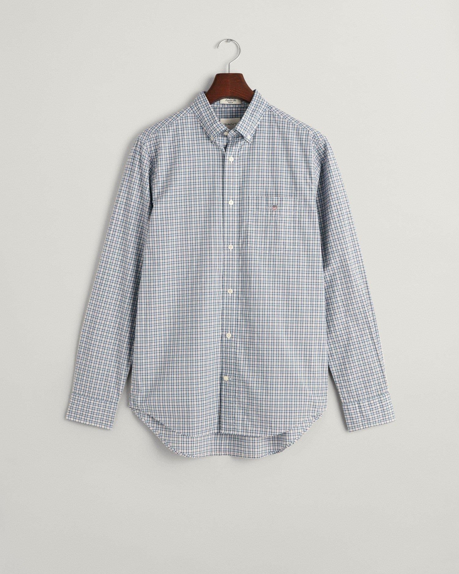 REG POPLIN MICROCHECK SHIRT