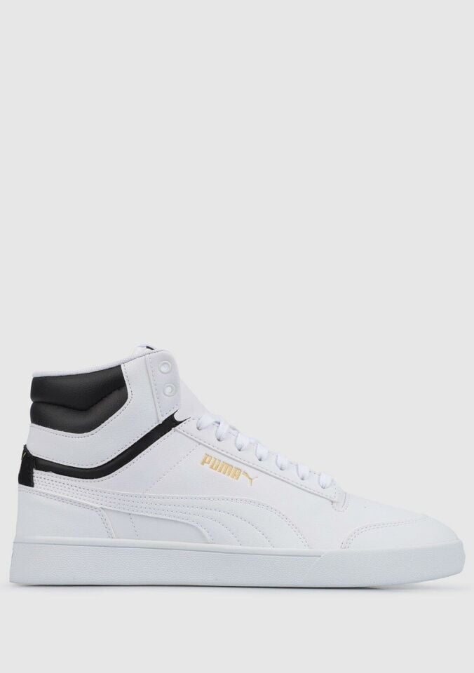 Puma Shuffle Mid-White-White-Black-Gold