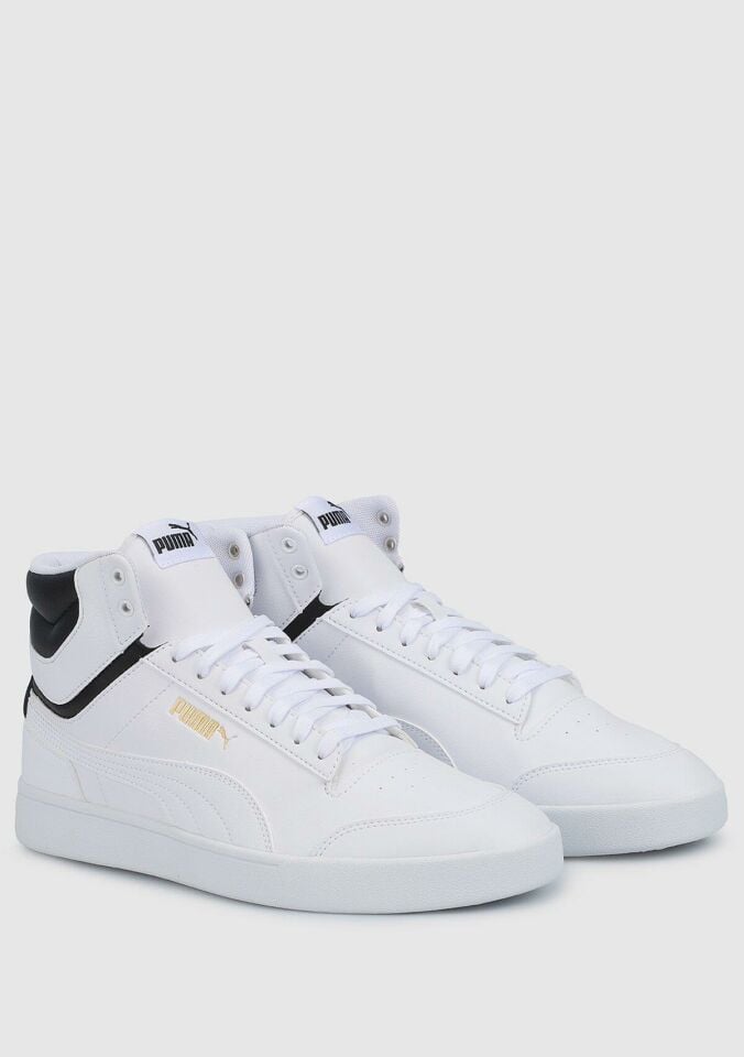 Puma Shuffle Mid-White-White-Black-Gold