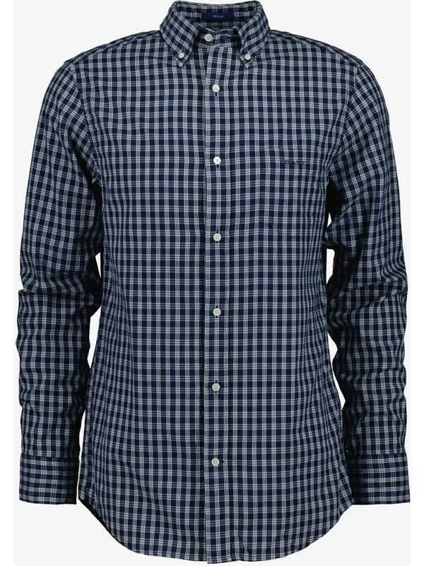 REG INDIGO MICRO CHECK SHIRT