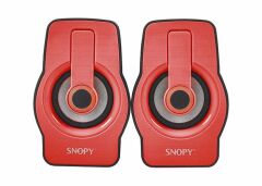 Snopy SN-X23 2.0Multimedia RGBIşıklı 3W*2Siyah/Kırmızı USBSpeaker