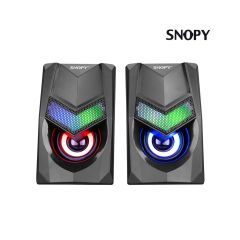 Snopy SN-X25 2.0 Multimedia RGB Işıklı 3W*2 Siyah USB Speaker
