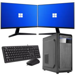 INTEL I3 10100 8GB 240GB SSD Çift 24'' Monitörlü Ev ve Ofis Bilgisayarı (Business)