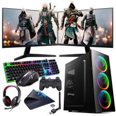 I3 10100F 16GB 240SSD 1TB HDD 4GB RX550 Çift 24'' Monitörlü (Gaming SET)