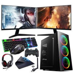 I3 10100F 16GB 240SSD 1TB HDD 4GB GTX1050TI Çift 24'' Monitörlü (Gaming SET)