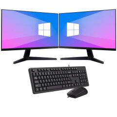 INTEL I5 11400 8GB 240GB SSD Çift 24'' Monitörlü Ev ve Ofis Bilgisayarı (Business)