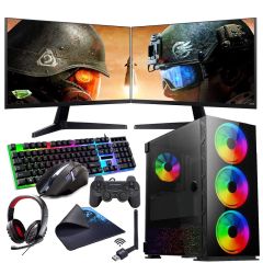 INTEL i3 13100F 16GB 240SSD 1TB HDD 6GB GTX 1660S Çift 24'' Mon. (Gaming SET)