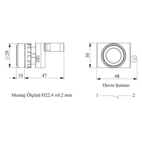 EMAS CP200DK C PLASTİK STOP KIRMIZI