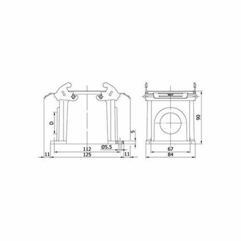 METE ENERJİ 32X16A. DUVAR PRİZİ  METAL MANDALLI 403081S