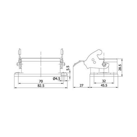 METE ENERJİ 6X16A. ÇOKLU MAKİNE PRİZİ METAL MANDALI 403090S