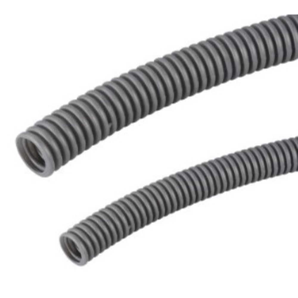 MUTLUSAN Ø25 H.FREE SPİRAL BORU (ALEV YAYAN) (GRİ)  (50 METRE)