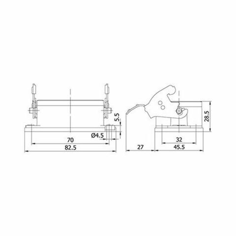 METE ENERJİ 6X16A. ÇOKLU MAKİNE FİŞİ  METAL  MANDALLI 403091S