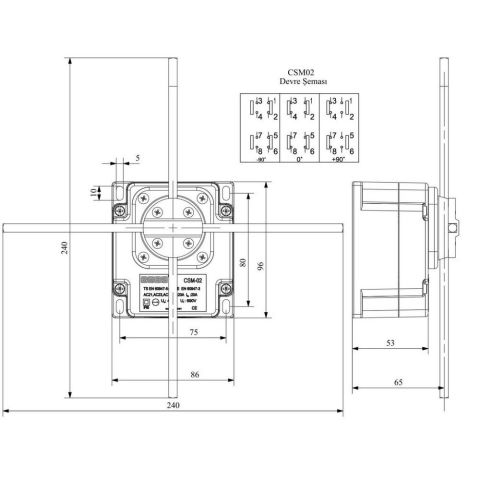 EMAS CSM02 180 DERECE DÖNÜŞLÜ ÇATAL SİVİÇ