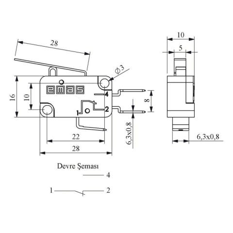 EMAS MK1KIM2 MİKRO SİVİÇ ORTA KOLLU