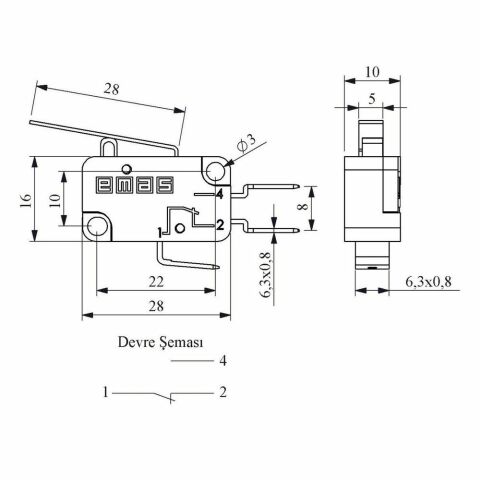 EMAS MK1KIM2 MİKRO SİVİÇ ORTA KOLLU