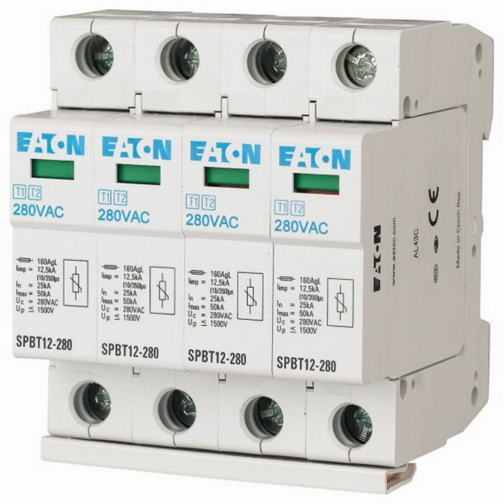 EATON SPBT12-280/4 PARAFUDR (B+C) 280VAC, IN=4X25KA, IİMP=4X12,5KA, 4 KUTUP (TN-S-SET)
