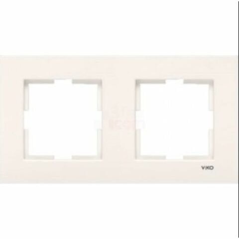 VİKO -KARRE KREM 2-Lİ YATAY ÇERÇEVE-90960211