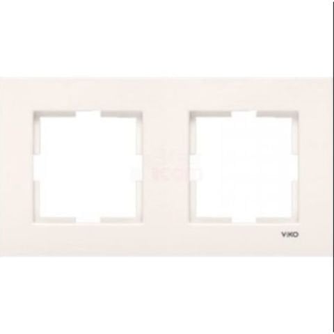 VİKO -KARRE KREM 2-Lİ YATAY ÇERÇEVE-90960211