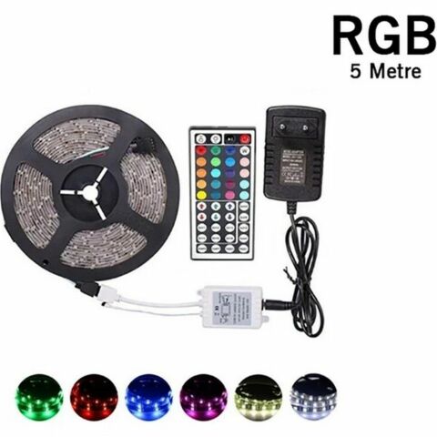 CATA RGB ŞERİT LED SETİ 5 MT RGB LED 15 RENK + TRAFO + RGB KUMANDA