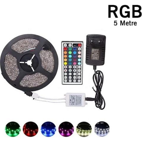 CATA RGB ŞERİT LED SETİ 5 MT RGB LED 15 RENK + TRAFO + RGB KUMANDA