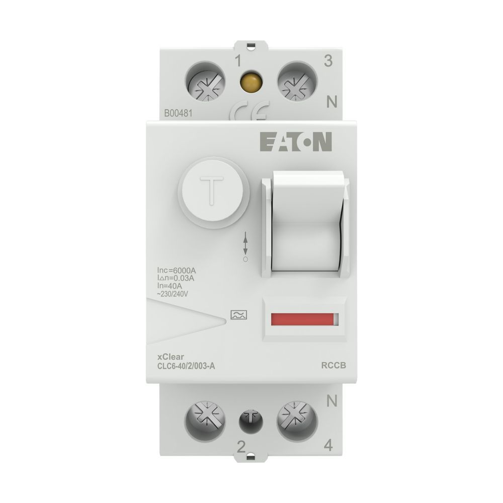 EATON Artık Akım Devre Kesiciler (A tipi) 2x40A, 6kA, 30mA