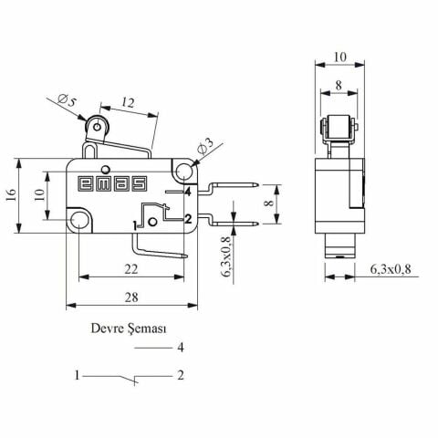 EMAS MK1MIM1 MİKRO SİVİÇ KISA KOLLU METAL MAKARA