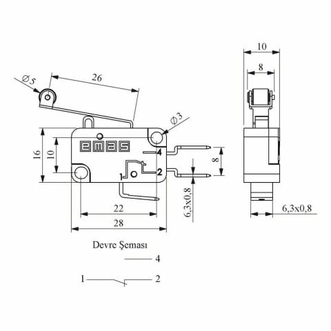 EMAS MK1MIM2 MİKRO SİVİÇ UZUN KOLLU METAL MAKARA