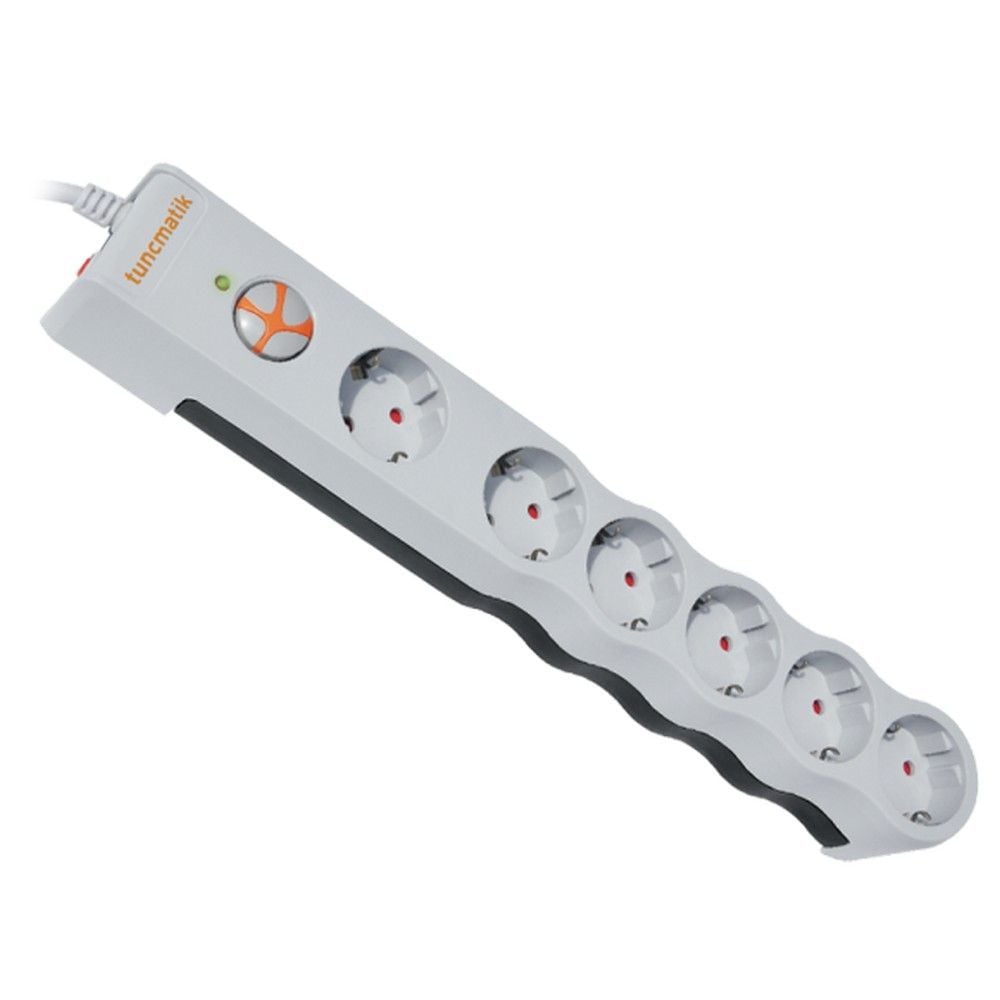 TUNÇMATİK POWERSURGE 6 LI AKIM KORUMALI PRİZ TSK6135