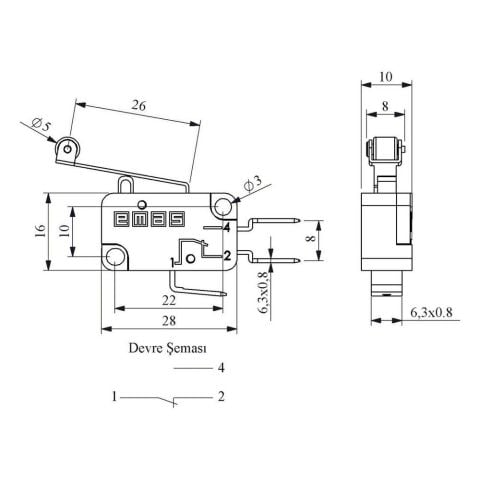 EMAS MK1MIP2 MİKRO SİVİÇ UZUN KOLLU PLASTİK MAKARA