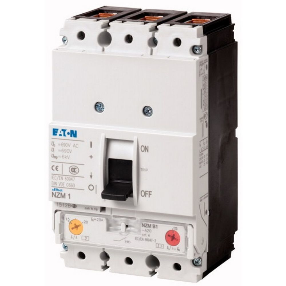 EATON NZMB1-A50 KOMPAKT ŞALTER (AYARLANABİLİR TERMİK-MANYETİK KORUMALI) 3X50A 25KA