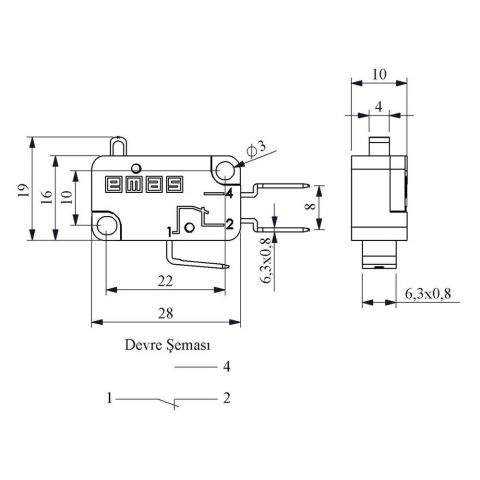 EMAS MK1PUP1 MİKRO SİVİÇ İNCE KISA PLASTİK PİMLİ