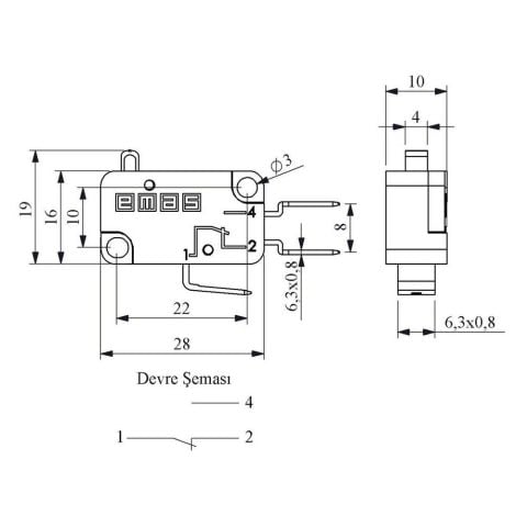 EMAS MK1PUP1 MİKRO SİVİÇ İNCE KISA PLASTİK PİMLİ