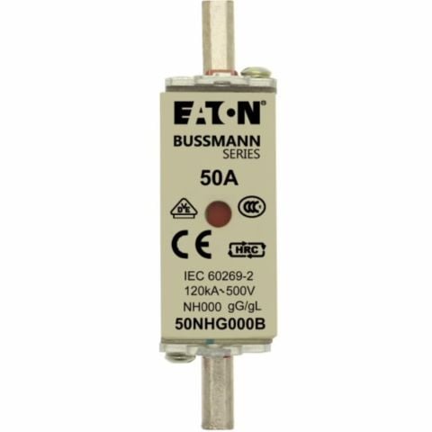 EATON 50NHG000B NH SİGORTA 00(000)-BOY, GG/GL, 500V, 120KA - 50 A