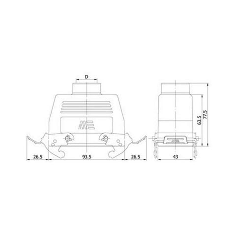 METE ENERJİ 16X16A. ÇOKLU UZATMA PRİZİ ÜST GİR. METAL MAN.CON. 403118S