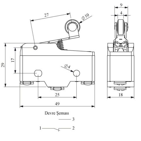 EMAS MN1MIM1 MİNİ SİVİÇ KISA KOLLU METAL MAKARALI