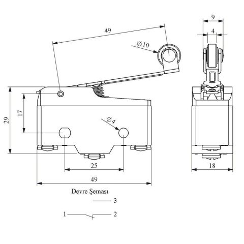 EMAS MN1MIM2 MİNİ SİVİÇ UZUN KOLLU METAL MAKARALI