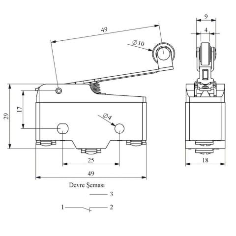 EMAS MN1MIM2 MİNİ SİVİÇ UZUN KOLLU METAL MAKARALI