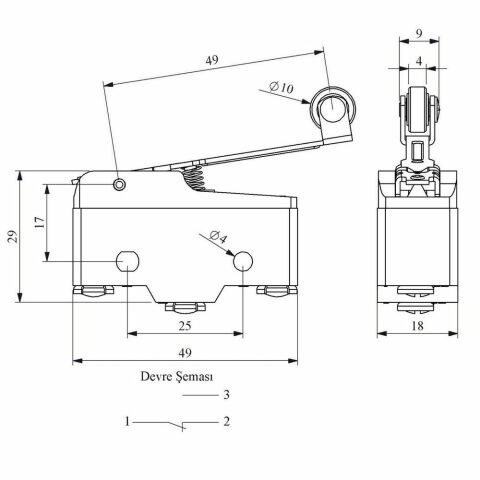 EMAS MN1MIM2 MİNİ SİVİÇ UZUN KOLLU METAL MAKARALI