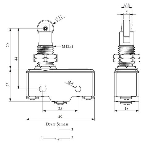 EMAS MN1MUM3 MİNİ SİVİÇ EKSENE PARELEL PİMLİ METAL MAKARALI