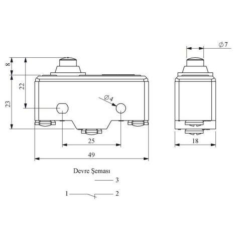 EMAS MN1PUM7 MİNİ SİVİÇ KALIN KISA METAL PİMLİ