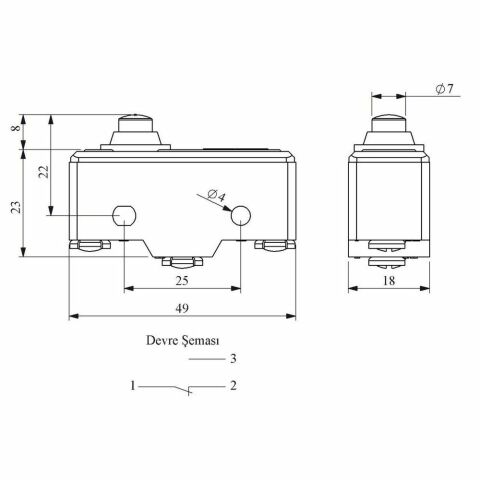 EMAS MN1PUM7 MİNİ SİVİÇ KALIN KISA METAL PİMLİ