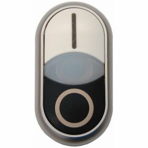 EATON 216706 BUTON AKSESUARI: İKİLİ BUTON KAFASI, YAYLI, BEYAZ (I) / SİYAH (0)