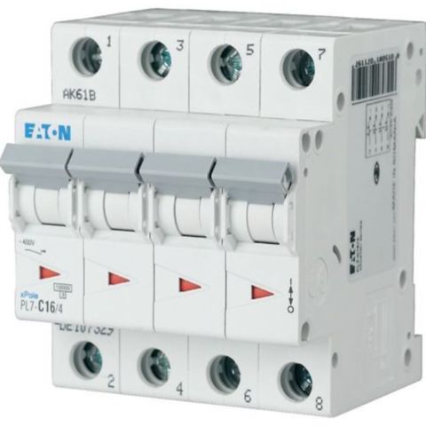 EATON PL7-C63-4 OTOMATİK SİGORTA-10KA-C EĞRİSİ-4X6-EATON 165189