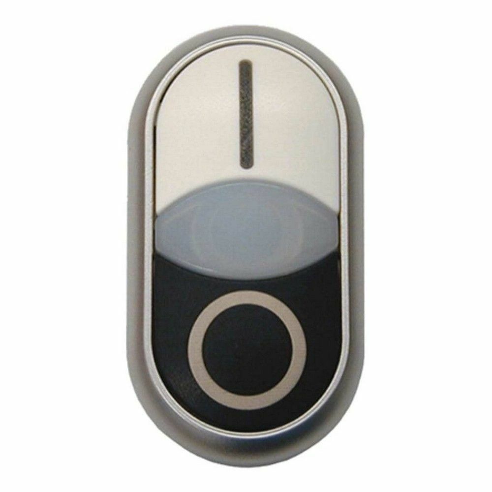 EATON 216706-AS0 İKİLİ BUTON, YAYLI, 24V LED'Lİ, BEYAZ (I) / SİYAH (0) 1NA+1NK