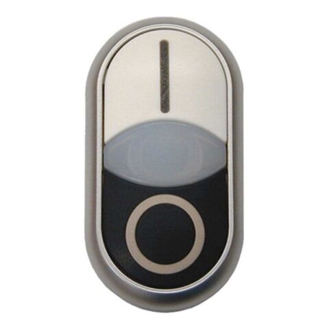 EATON 216706-AS0 İKİLİ BUTON, YAYLI, 24V LED'Lİ, BEYAZ (I) / SİYAH (0) 1NA+1NK