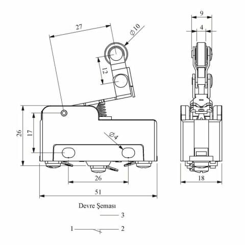 EMAS MN2MIM1Y MİNİ SİVİÇ TİP 2 KISA KOLLU MET.MAK.YAYLI